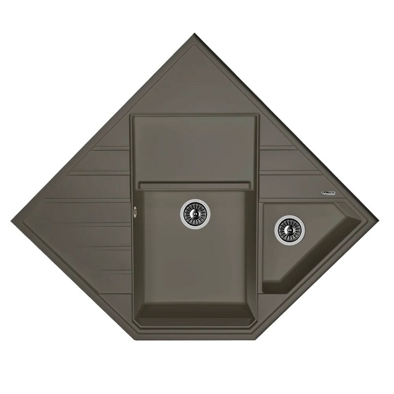 Изображение товара Мойка кухонная Florentina Бомбей 20.375.J0900.302, сифон, разделочная доска, цвет антрацит
