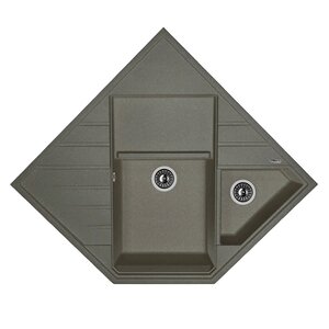 Изображение товара Мойка кухонная Florentina Бомбей 20.375.J0900.102, сифон, разделочная доска, цвет черный