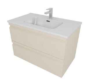 Изображение товара Тумба с раковиной Aquatek Вега AQ77060-LC, 60 см, подвесная, капучино светлый