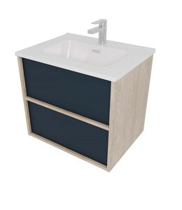 Изображение товара Тумба с раковиной Aquatek Либра AQ66060-DO-MG, 60 см, подвесная, серый матовый