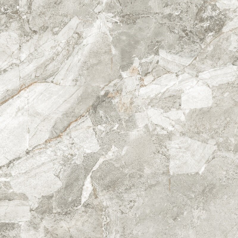 Изображение товара Керамогранит Alma Ceramica Rock Line 60x60 матовый серый и белый, устойчивый и стильный