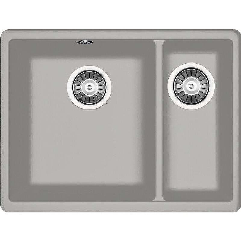Изображение товара Кухонная мойка Florentina Вега из искусственного гранита с двумя чашами серого цвета