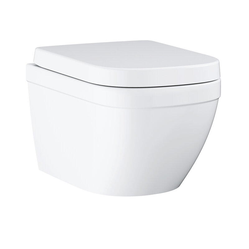 Изображение товара Подвесной унитаз Grohe Euro Ceramic 39554000 с микролифтом и безободковым дизайном