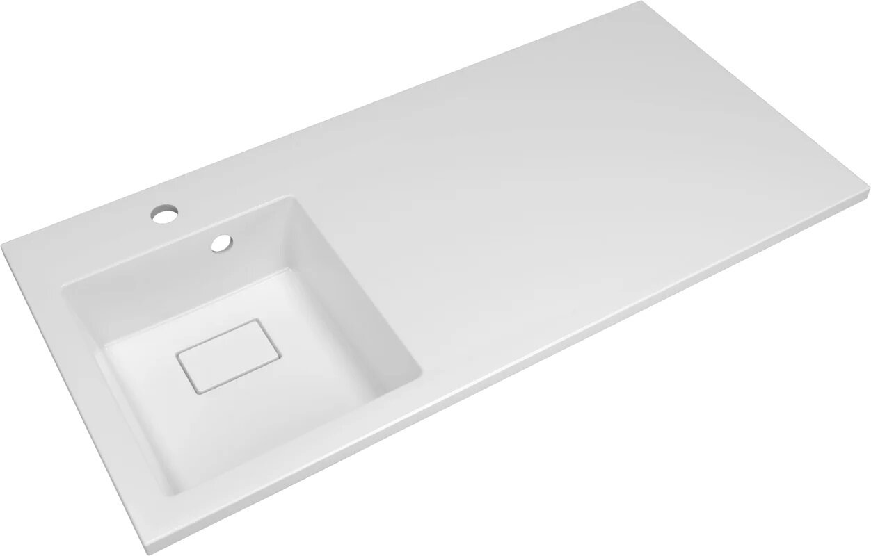 Изображение товара Раковина Florentina Аванти над стиральной машиной 100х48 см литьевой мрамор