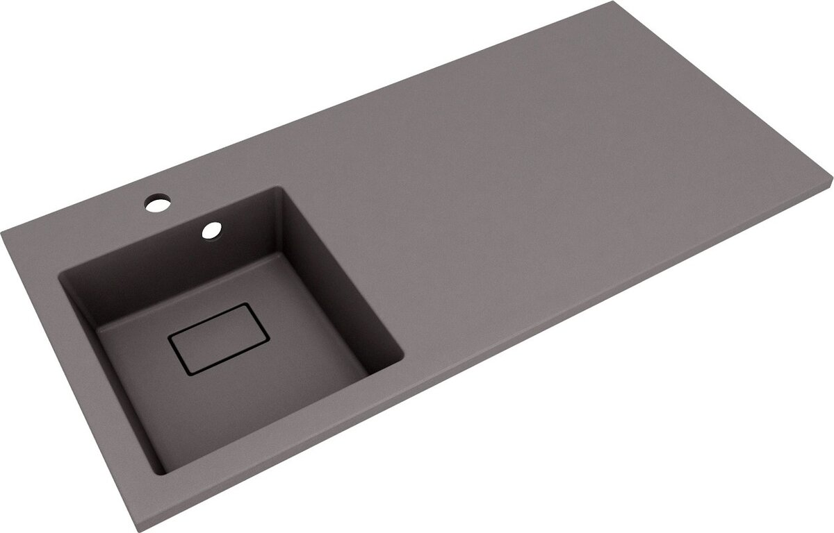 Изображение товара Раковина Florentina Аванти 100L кварцевый композит, правая, серый шелк для ванной