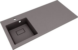 Изображение товара Раковина Florentina Аванти 100L 10.310.0L100.307, над стиральной машиной, кварцевый композит, крыло справа, серый шелк