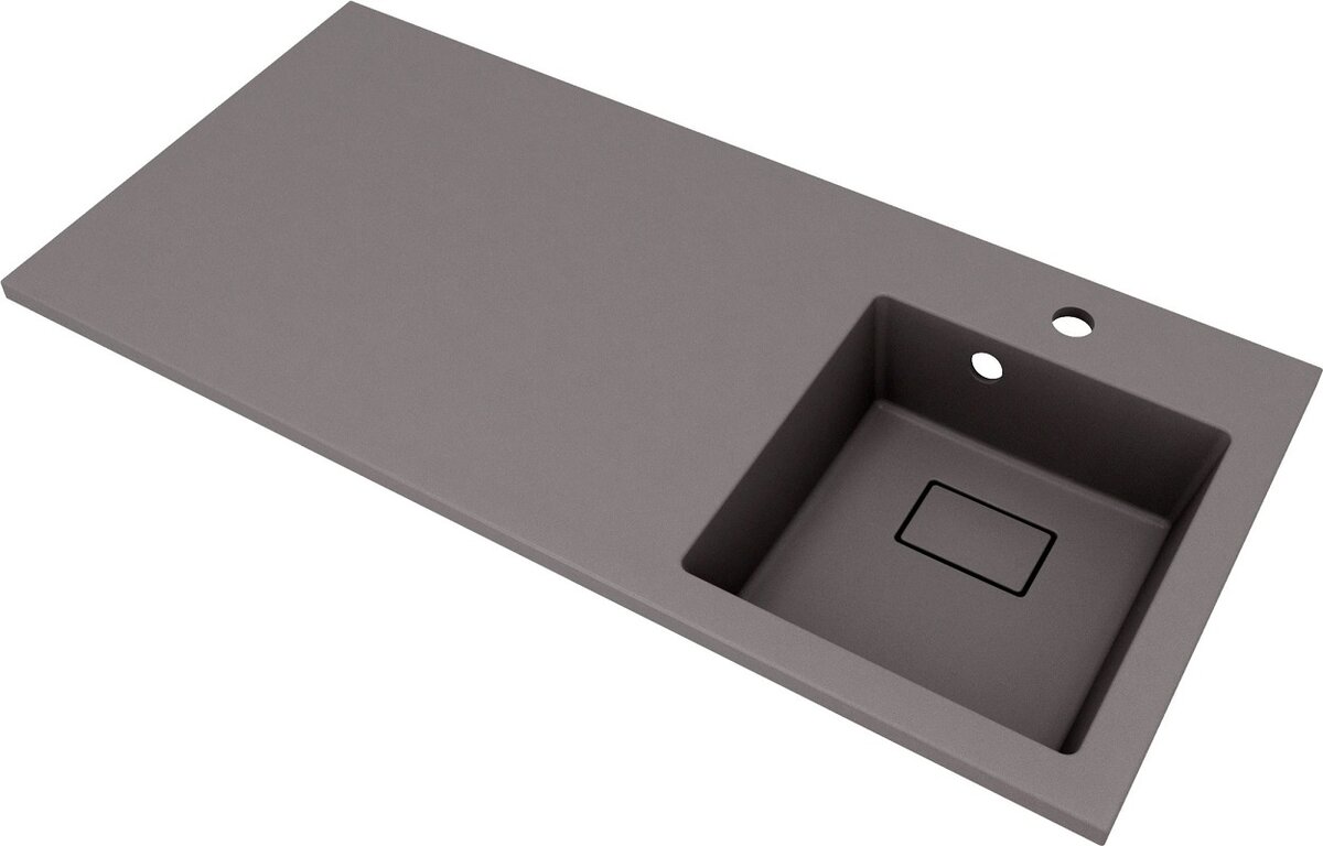 Изображение товара Раковина Florentina Аванти 100R кварцевый композит серый шелк для ванной