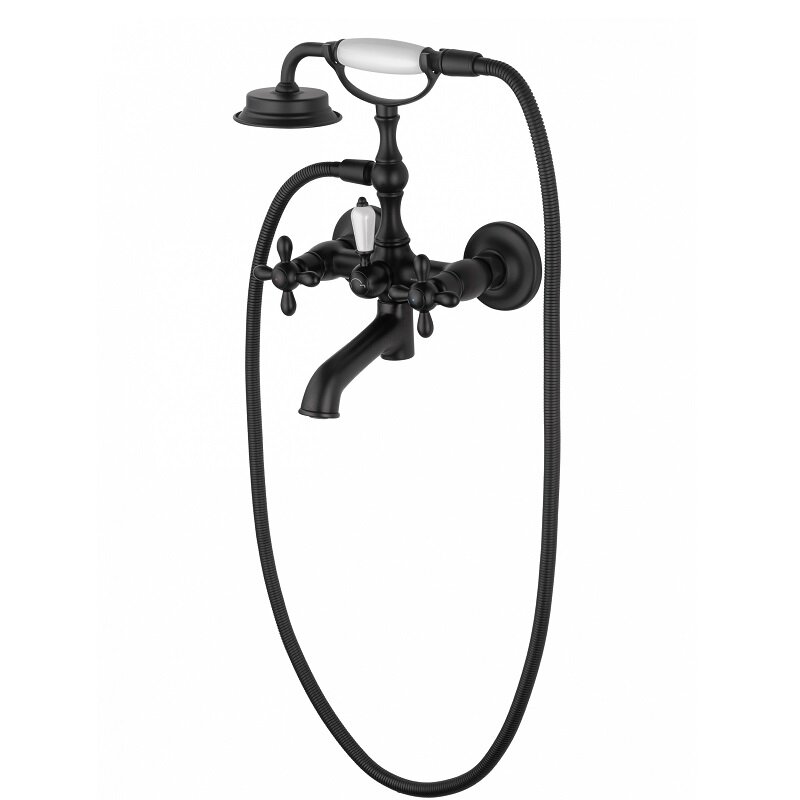 Изображение товара Смеситель для ванны и душа Wonzon & Woghand Retro WW-88639020-MB черный матовый