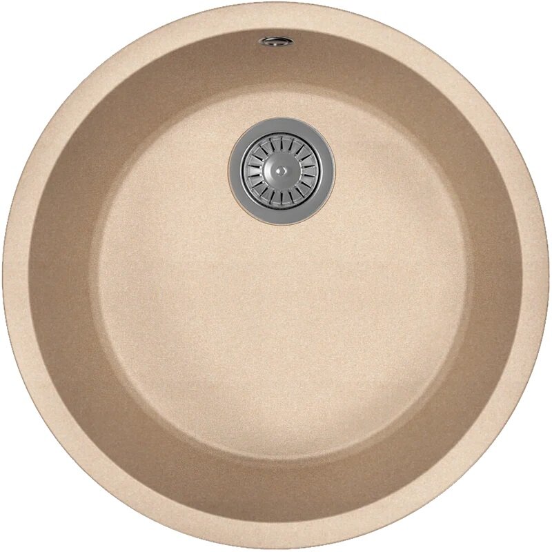 Изображение товара Кухонная мойка Florentina Вега Зеро из искусственного кварца песочного цвета