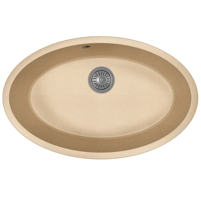 Изображение товара Кухонная мойка Florentina Вега Овал 70x44 см из искусственного кварца бежевый