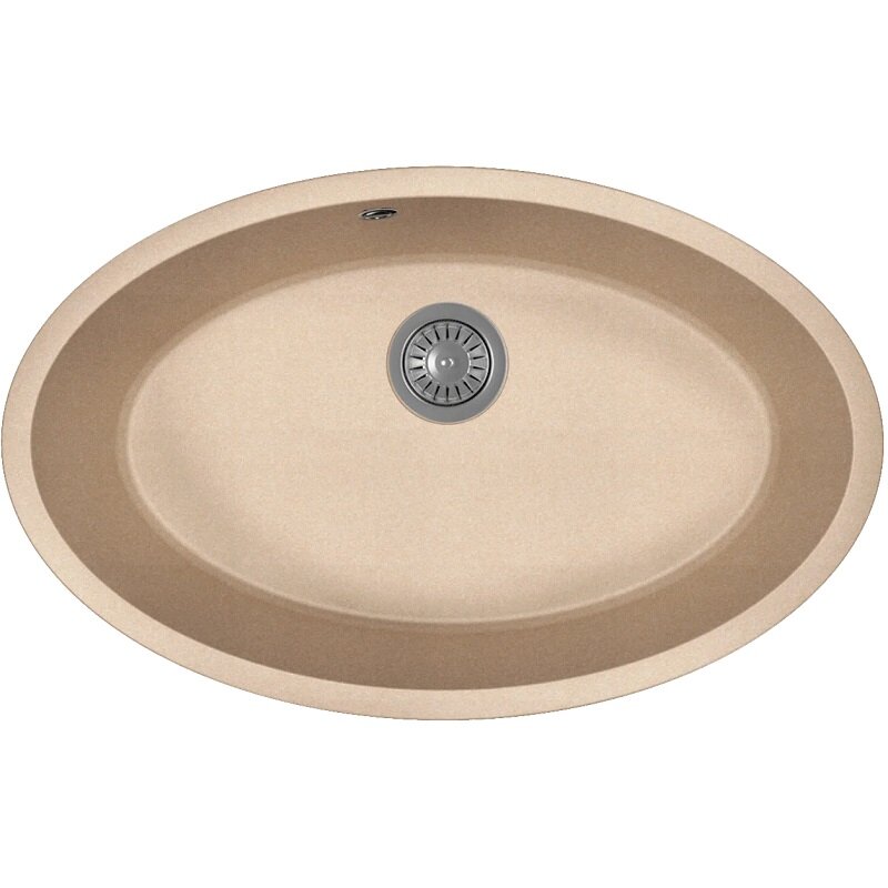 Изображение товара Кухонная мойка Florentina Вега овал из искусственного кварца бежевый 70x44 см