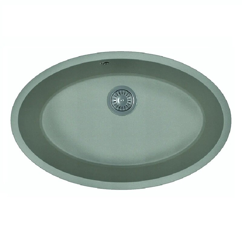 Изображение товара Мойка кухонная Florentina Вега Овал 70 см серый шелк