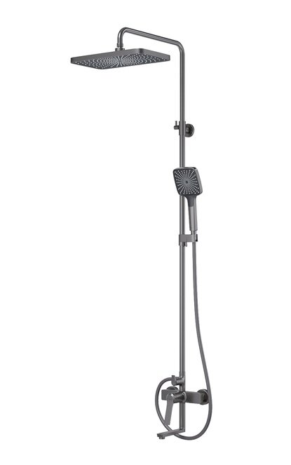 Изображение товара Душевая система Iddis Parker PARGM3Fi06 с тропическим душем и графитовым покрытием