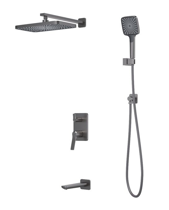 Изображение товара Душевая система Iddis Parker PARGM03i68 с изливом графит матовый