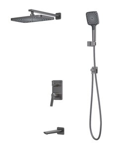 Изображение товара Душевая система Iddis Parker PARGM03i68 с изливом графит матовый