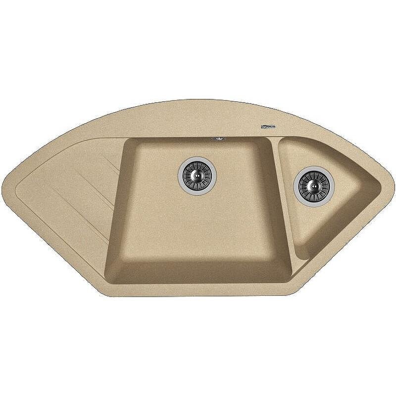 Изображение товара Кухонная мойка Florentina Веста из искусственного кварца бежевого цвета угловая 100.6x51 см