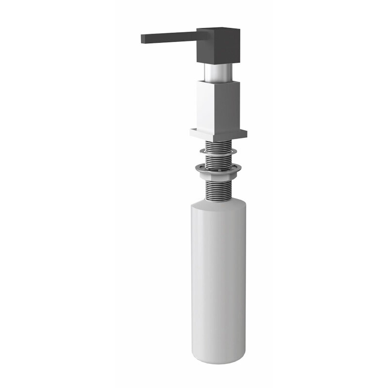Изображение товара Дозатор для кухонной мойки Florentina Квадро антрацит 300 мл встроенный