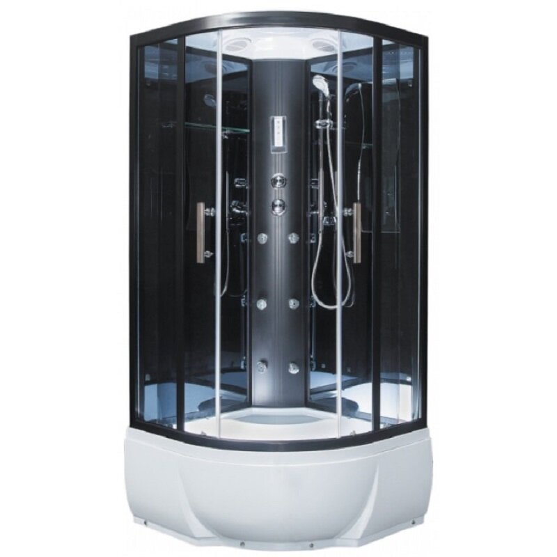 Изображение товара Душевая кабина Erlit Eclipse ER5709TP-C24-RUS, 90 x 90 см, поддон высокий, с подсветкой, стекло тонированное, профиль черный Изображение товара Душевая кабина Erlit Eclipse ER5709TP-C24-RUS, 90 x 90 см, поддон высокий, с подсветкой, стекло тонированное, профиль черный