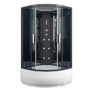 Изображение товара Душевая кабина Erlit Eclipse ER5709TP-C2-RUS, 90 x 90 см, поддон высокий, с подсветкой, стекло тонированное, профиль черный