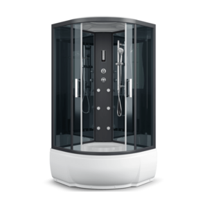 Изображение товара Душевая кабина Erlit Eclipse ER5710TP-C24-RUS, 100 x 100 см, поддон высокий, с подсветкой, стекло тонированное, профиль черный