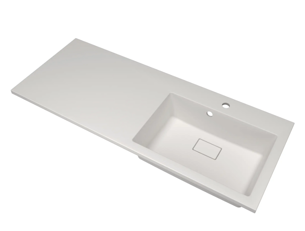 Изображение товара Раковина Florentina Аванти 120R 10.310.0R120.201, над стиральной машиной, кварцевый композит, крыло слева, жасмин