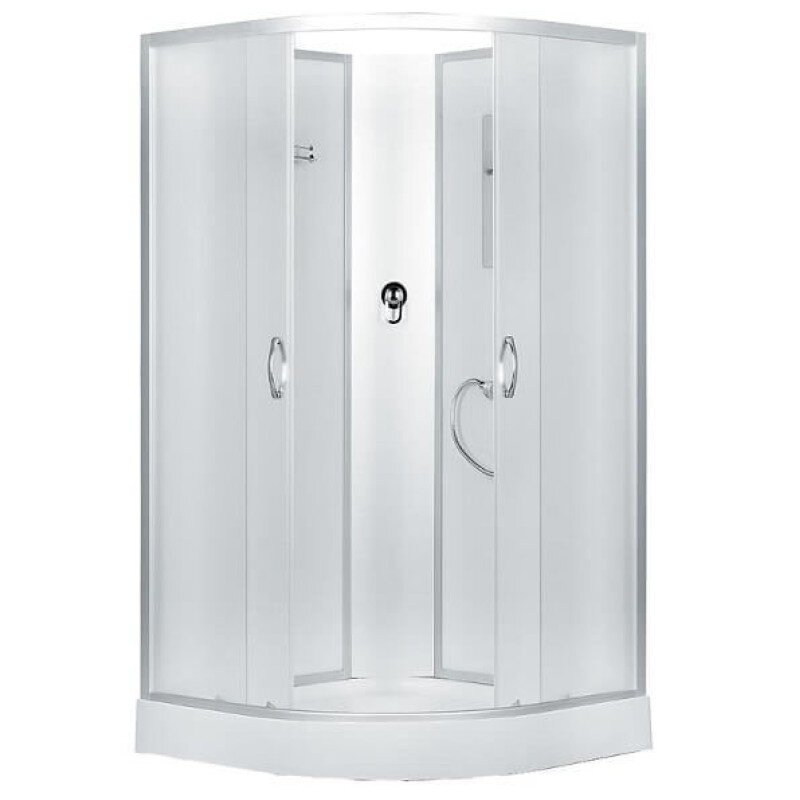 Изображение товара Душевая кабина Erlit ER3509PE-C3-RUS 90x90 см без крыши с матовым стеклом и профилем сатин