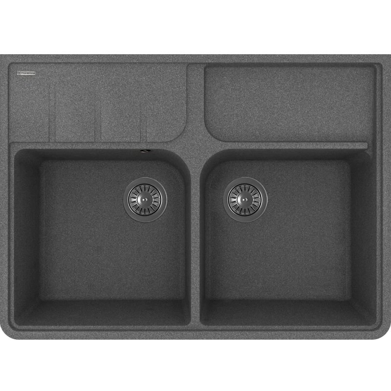 Изображение товара Кухонная мойка Florentina Вилладжио из искусственного камня черная матовая