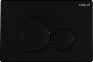 Изображение товара Кнопка смыва Creavit Spa GP7002.02 черная для унитаза двухрежимная