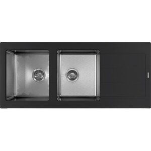 Изображение товара Кухонная мойка Florentina Комби 21.415.E1160.302 антрацит угловая нержавеющая сталь кварцевый компо