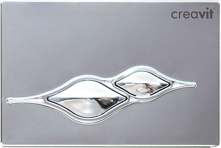 Изображение товара Кнопка смыва Creavit Ufo GP1004.00 хром глянцевый для унитаза с двумя режимами