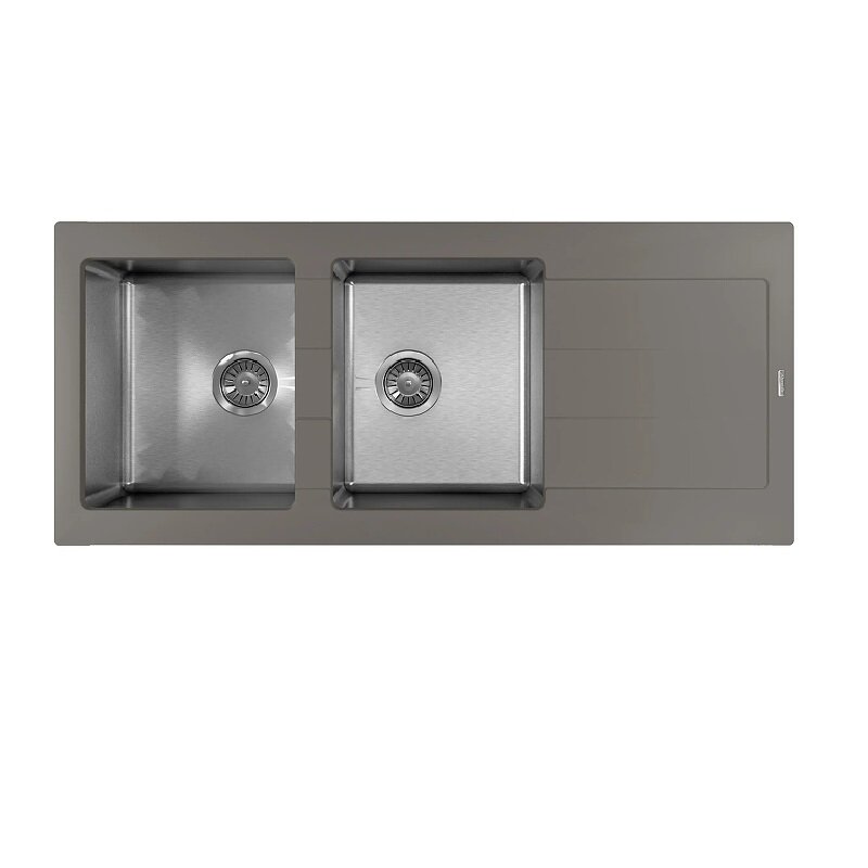 Изображение товара Мойка кухонная Florentina Комби 21.415.E1160.307 серый шелк