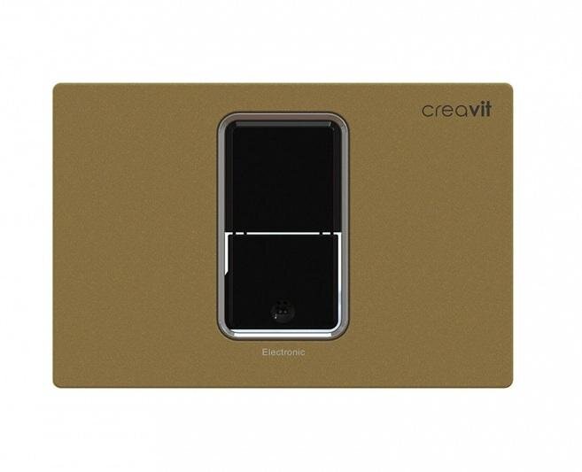 Изображение товара Кнопка смыва Creavit FP8001.04 сенсорная золото для унитаза подвесного
