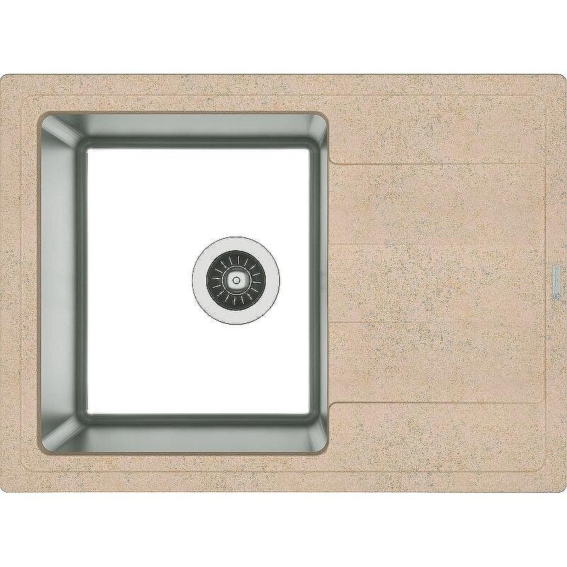 Изображение товара Мойка кухонная Florentina Комби 65x48 см из нержавейки и гранита бежевого цвета