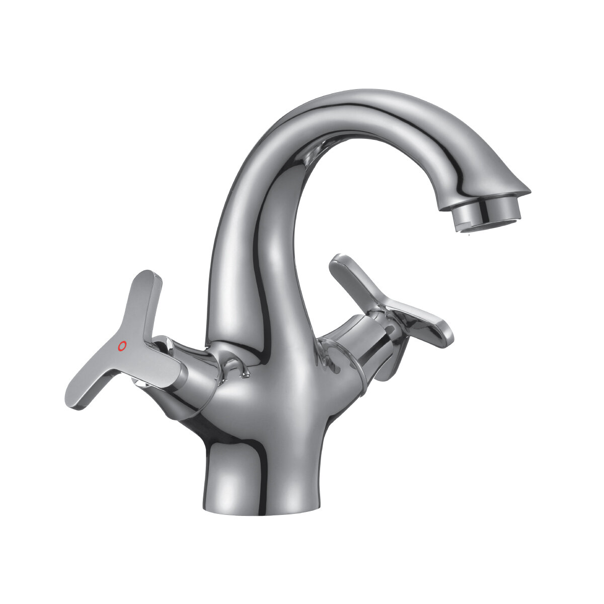 Изображение товара Смеситель для раковины Rossinka RS40-61 хром двухвентильный 12 см из Китая