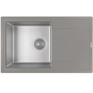 Изображение товара Мойка кухонная Florentina Комби 21.395.D0780.307 из искусственного гранита и нержавеющей стали