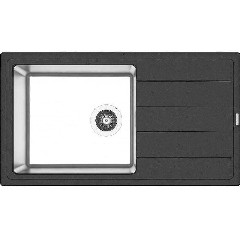 Изображение товара Кухонная мойка Florentina Комби 860 из нержавеющей стали или гранита, матовая, антрацит Изображение товара Кухонная мойка Florentina Комби 860 из нержавеющей стали или гранита, матовая, антрацит