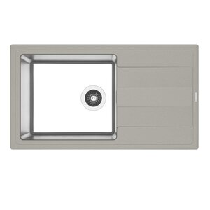 Изображение товара Кухонная мойка Florentina Комби 860 из нержавеющей стали и искусственного гранита серый