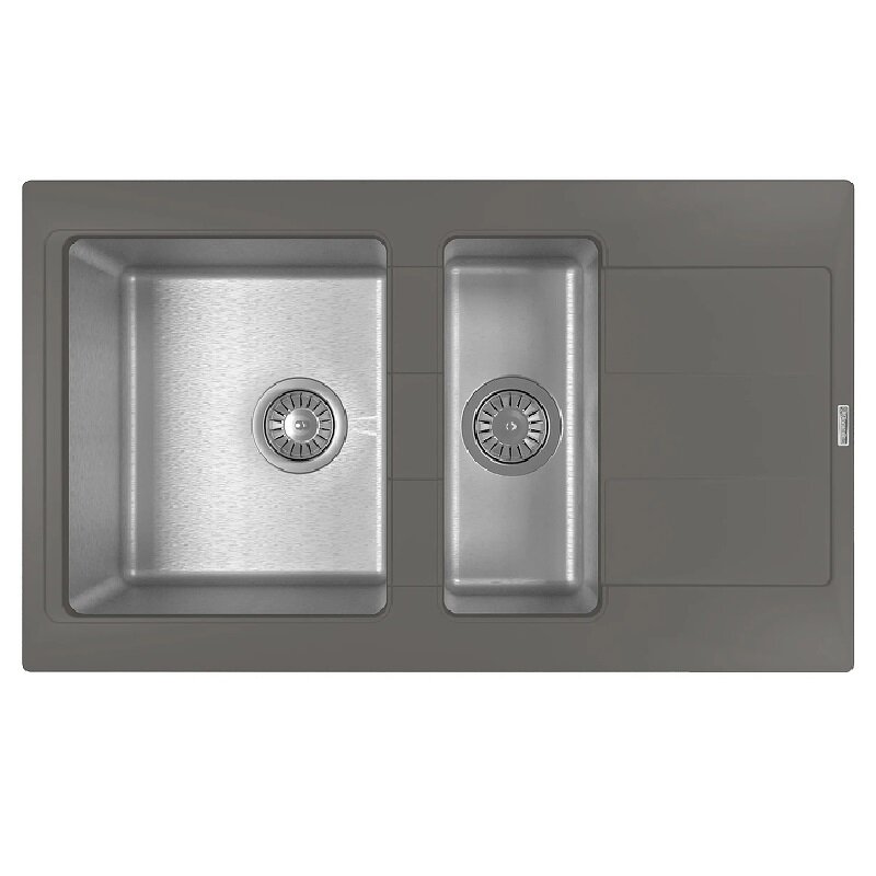 Изображение товара Кухонная мойка Florentina Комби из нержавеющей стали и искусственного камня 86x51 см