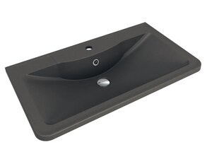 Изображение товара Раковина Florentina Аллегро 10.020.00800.302, 80 см, кварцевый композит, антрацит