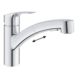 Изображение товара Смеситель для кухонной мойки Grohe Eurosmart 2021, 30305001, с вытяжным душем, хром