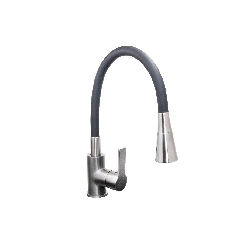 Изображение товара Смеситель для кухонной мойки Stella Polar Тулуза SP-00001979, гибкий излив, черный