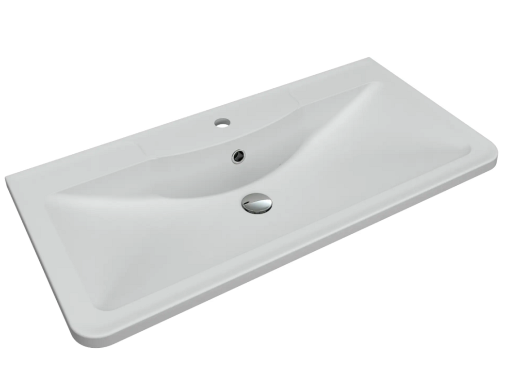 Изображение товара Раковина Florentina Аллегро 90 см кварцевый композит жасмин прямоугольная