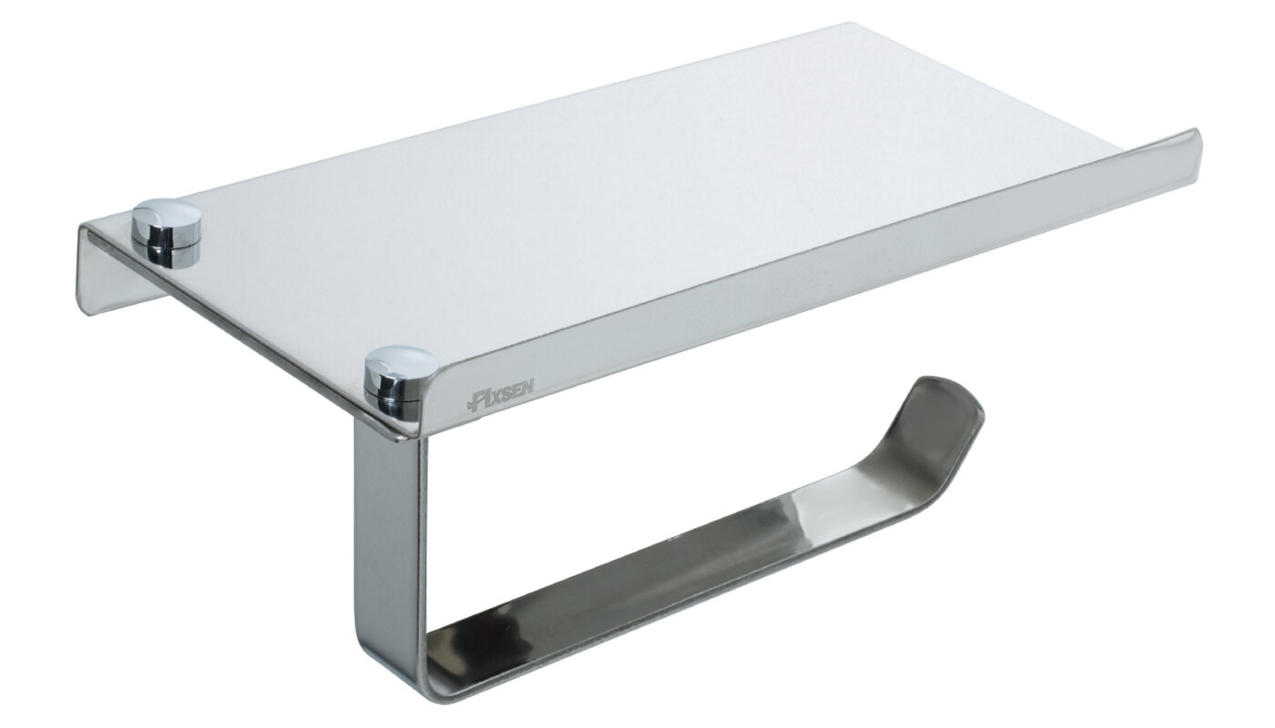 Изображение товара Держатель туалетной бумаги Fixsen Hotel FX-31011 с полкой для телефона хром