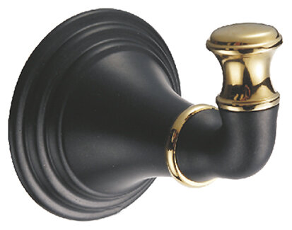 Изображение товара Крючок Fixsen Luksor FX-71605B черный/золото для ванной