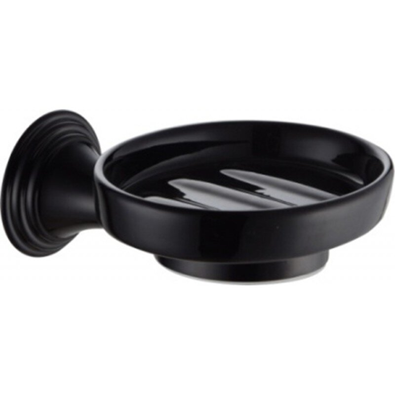 Изображение товара Мыльница Fixsen Luksor FX-71608B черная настенная из керамики и латуни