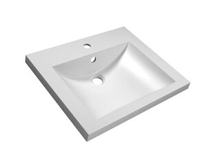 Изображение товара Раковина Florentina Анита 10.150.00580.001, 58 см, литьевой мрамор Cast Marble, белая