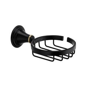 Изображение товара Мыльница Fixsen Luksor FX-71609B, черный/золото