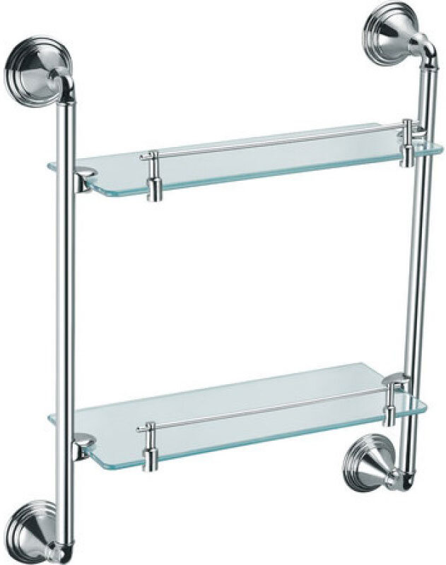 Изображение товара Двухъярусная полка Fixsen Best FX-71622 хром для ванной комнаты