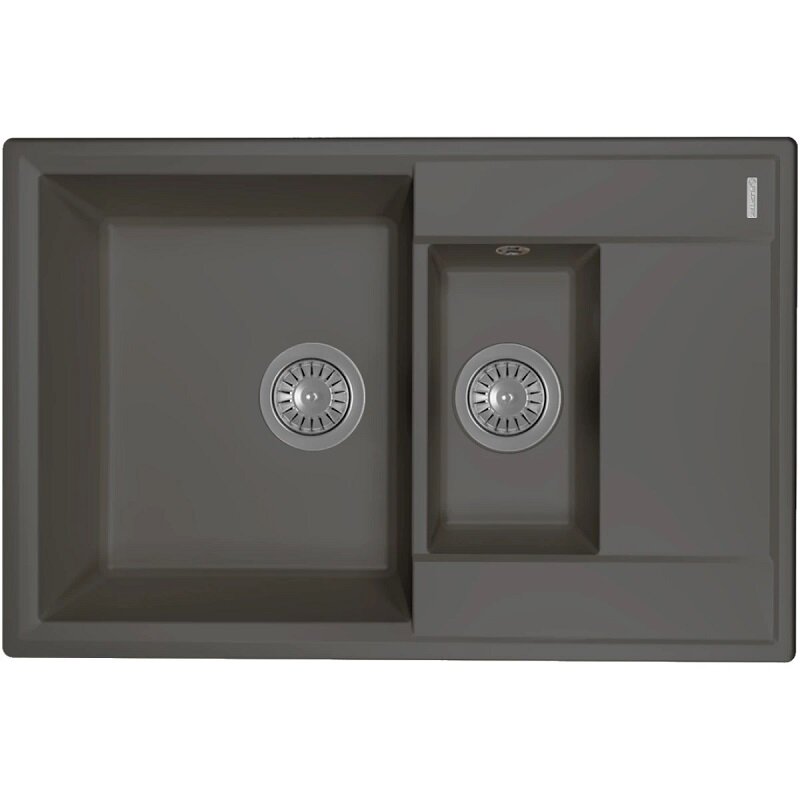Изображение товара Мойка кухонная Florentina Консул 23.025.D0760.302 с дополнительной чашей антрацит