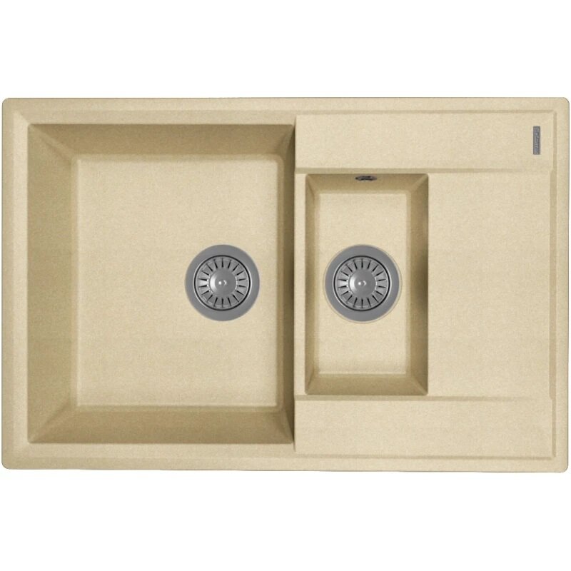 Изображение товара Кухонная мойка Florentina Консул 23.025.D0760.104 с дополнительной чашей бежевый Изображение товара Кухонная мойка Florentina Консул 23.025.D0760.104 с дополнительной чашей бежевый